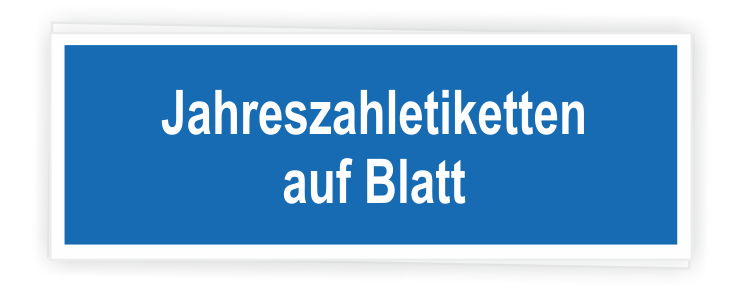 Jahreszahlen auf Blatt