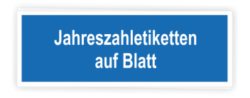 Jahreszahlen auf Blatt