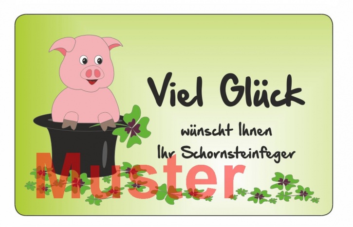 Glückskarten im Scheckkartenformat - Motiv Schwein