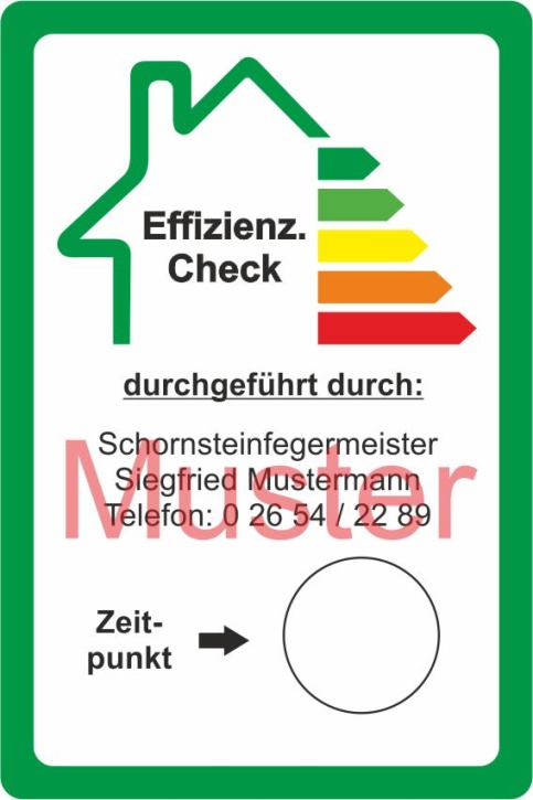 Haftetiketten "Energieeffizienz-Check", PET Folie weiß