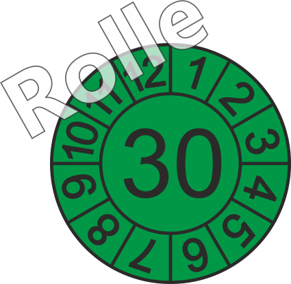 Jahreszahl - Etiketten "2030" auf Rolle