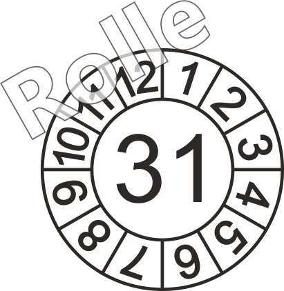 Jahreszahl - Etiketten "2031" auf Rolle