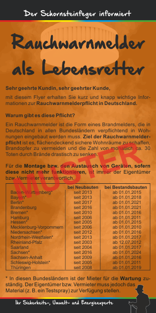 Kompakt-Flyer "Rauchwarnmelder", ohne Firmeneindruck