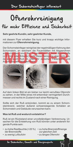 Kompakt-Flyer "Ofenrohrreinigung", ohne Firmeneindruck