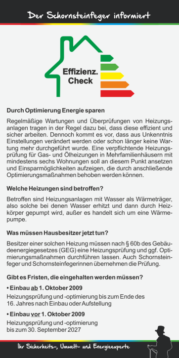 Kompakt-Flyer "Effizienz.Check", mit Firmeneindruck