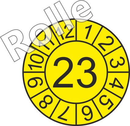 Jahreszahl - Etiketten "2023" auf Rolle