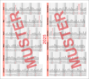 Jahreskalender "2025", mit individuellem Bild