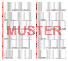 Jahreskalender "2027", mit individuellem Bild