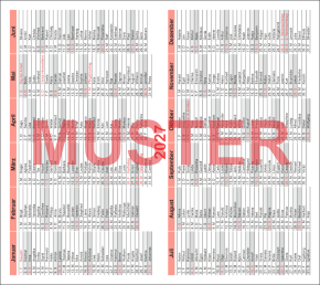 Namenstagskalender "2027", mit individuellem Bild