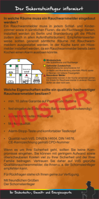 Kompakt-Flyer "Rauchwarnmelder", ohne Firmeneindruck