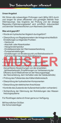 Kompakt-Flyer "Betriebsprüfung Wärmepumpe", ohne Firmeneindruck