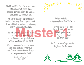 Weihnachtskarte "Merry X-Mas" - roter Hintergrund