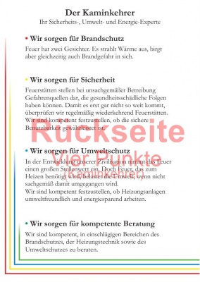 Ansagezettel als Postkarte, "Zum Glück..:" Florian, Kaminkehrer